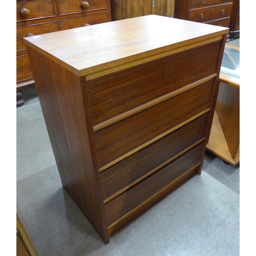 6 - A teak chest of drawers