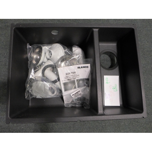 3377 - Samos Composite Undermount Black 1.5 Bowl Sink  (413-86)   * This lot is subject to vat