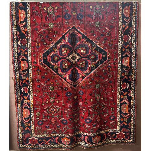 1589 - A thick wood pile handwoven Persian Nahavan village rug