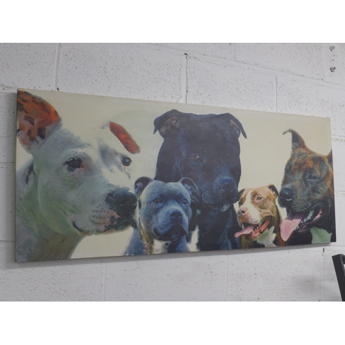 2054 - A canvas print of dogs (122cm x 51cm)