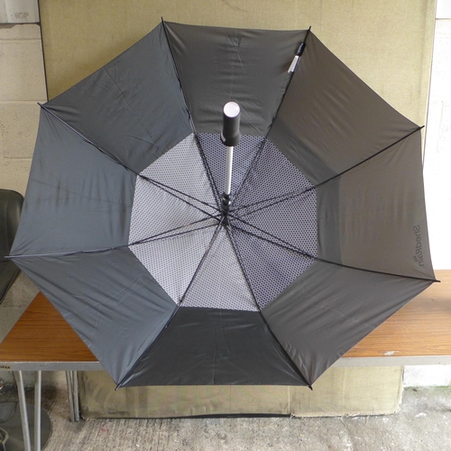 3028 - Shedrain Golf Umbrella and  Cascade Ultralight Highback Chair     (305-35,39)    * This lot is subje... 