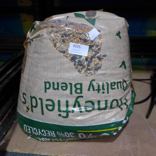 3035 - Half Bag Of Honeyfields bird seed - (Unsealed) (305-800)  * This lot is subject to vat