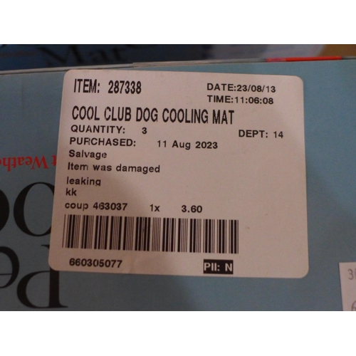 3037 - Three Cool Club Dog Cooling Mats (XL)  (305-19)    * This lot is subject to vat