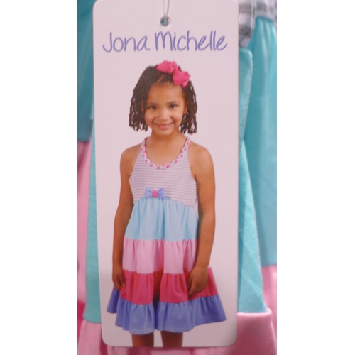 3043 - Seven girl's Jona Michelle multicoloured summer dresses - size 7 * This lot is subject to VAT