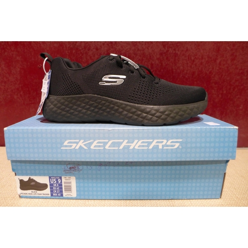 3047 - Pair of men's black Skechers - UK size 8 * This lot is subject to VAT