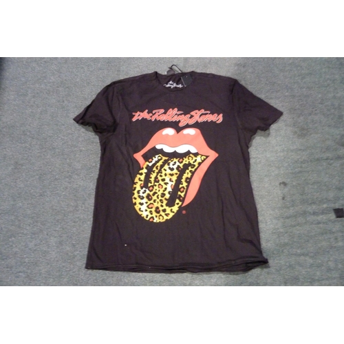 3066 - Quantity of women's Rock & Roll themed T-shirts inc. The Rolling Stones and David Bowie - various si... 