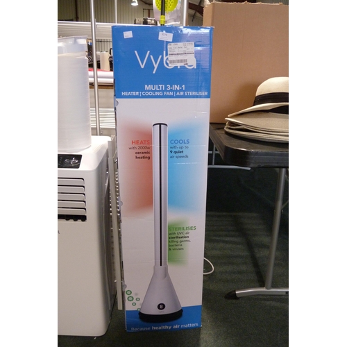 3079 - Vybra 3 In 1 White Heater With Remote, original RRP £119.99 + VAT (306-278) * This lot is subject to... 