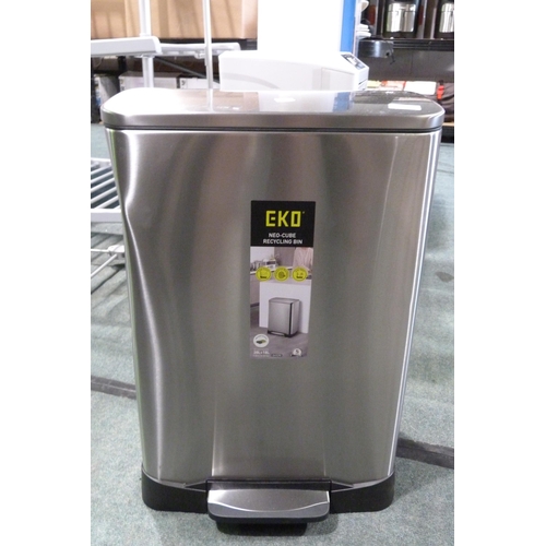 3081 - Eko Stainless Steel Recycling Bin (306-285) * This lot is subject to VAT