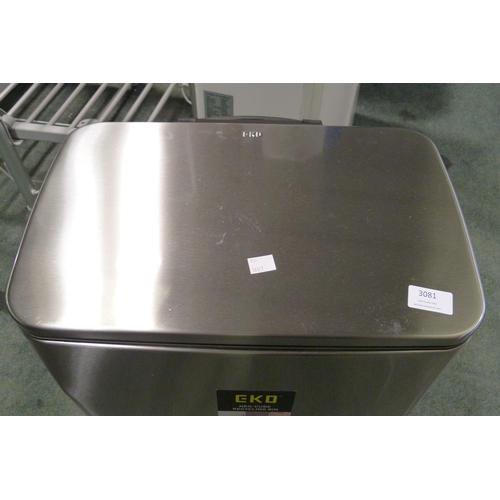 3081 - Eko Stainless Steel Recycling Bin (306-285) * This lot is subject to VAT