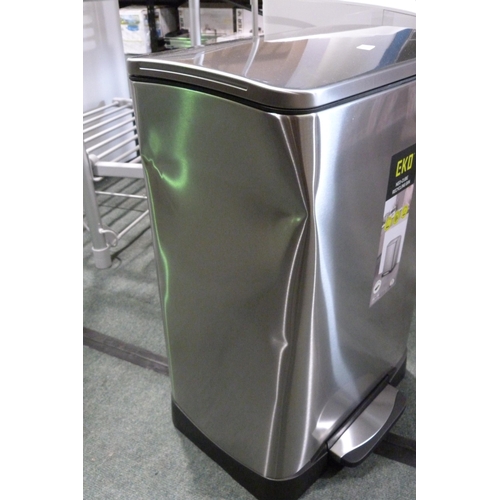 3081 - Eko Stainless Steel Recycling Bin (306-285) * This lot is subject to VAT