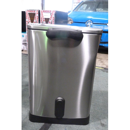 3081 - Eko Stainless Steel Recycling Bin (306-285) * This lot is subject to VAT