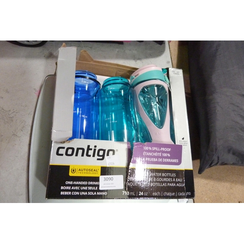 3090 - Zulu Kids Water Bottle, Contigo Autoseal Water Bottles and Taylor Silver Bath Scales - (No Lids)
(30... 