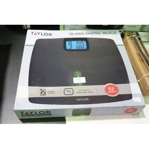 3102 - Taylor Silver/Black Bath Scales  (305-99)    * This lot is subject to vat