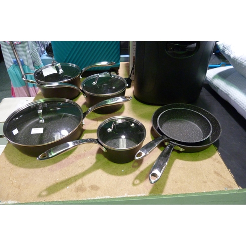 3109 - The Rock Cookware Matte Black Cookware Set, original RRP £108.99 + VAT  (305-83)    * This lot is su... 