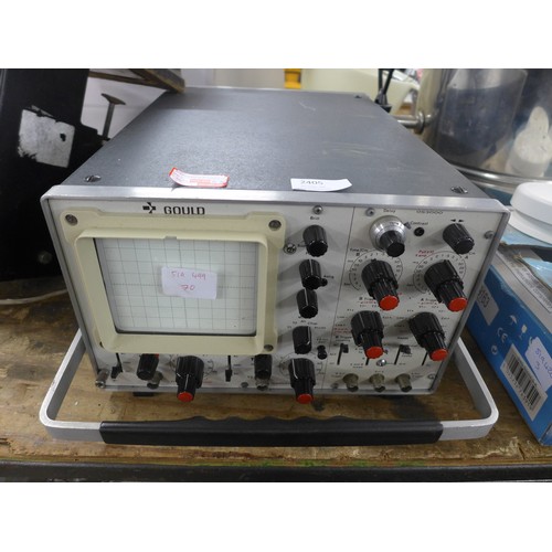 2406 - A Gould Osclavasone calibrating machine - failed electrical safety test due to damaged cable - sold ... 