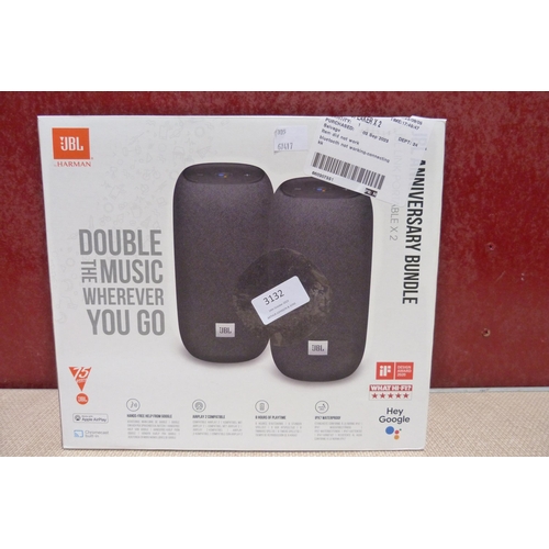 3132 - Two JBL Link Portable Speakers  (305-146)    * This lot is subject to vat