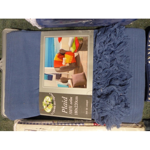 3200 - Blue Themed Bundle inc: Duvet Set, Curtains and Cushion Covers (Y,A5)