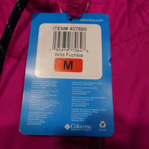 3237 - Three women's zip-up Fuscia Columbia water resistant hooded jackets - all size M * This lot is subje... 