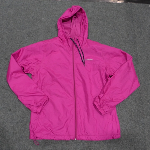 3237 - Three women's zip-up Fuscia Columbia water resistant hooded jackets - all size M * This lot is subje... 