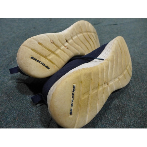 3244 - Pair of men's Navy Skechers - UK size 11 * This lot is subject to VAT