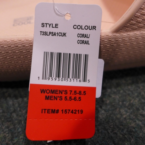 3249 - Pair of 32 Degrees Cool Pink Sliders - Size M * This lot is subject to VAT