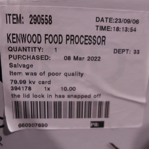 3295 - Kenwood Multipro Food Processor  (305-138)    * This lot is subject to vat