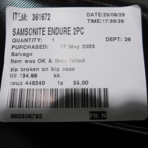 3300 - Samsonite Endure Two Piece Hardside Black Suitcase Set, original RRP £129.99 + VAT    (305-84)    * ... 