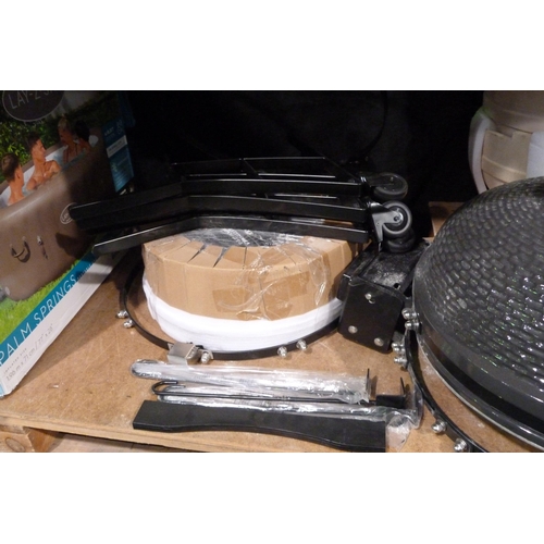 3356 - Large Quantity of Kamado Grill Parts, Shelves, Brackets, Covers, Etc (4173-4,16) *This lot is subjec... 