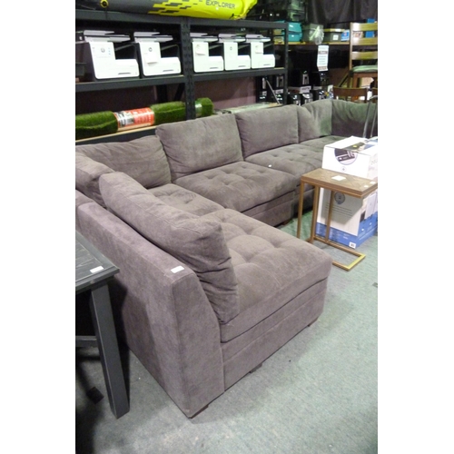 3402 - Tisdale Six Piece Sectional Slate Grey Fabric Sofa, original RRP £1299.99 + VAT  (305-74)    * This ... 