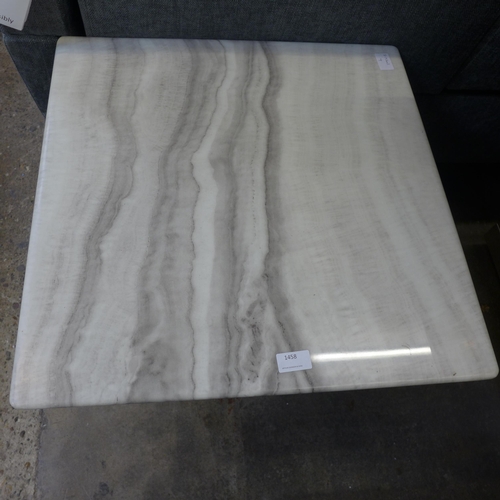 1401 - A white marble effect lamp table