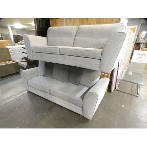 1512 - Two slate grey three and two seater Dahlia sofas