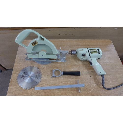 2008 - A Stanley Bridges 240v 2-speed power drill, a Stanley Bridges 6