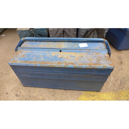 2012 - Four assorted metal tool boxes (empty)