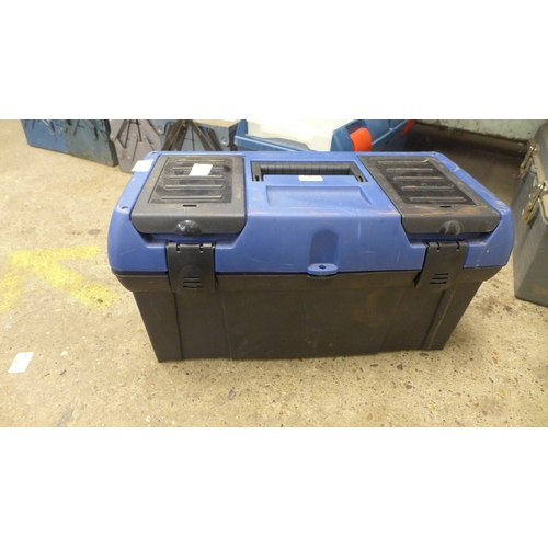 2013 - Four assorted plastic tool boxes (empty)