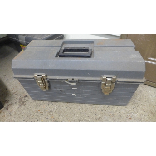 2013 - Four assorted plastic tool boxes (empty)