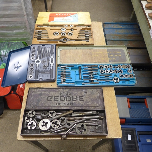 2014 - Four assorted tap and die sets