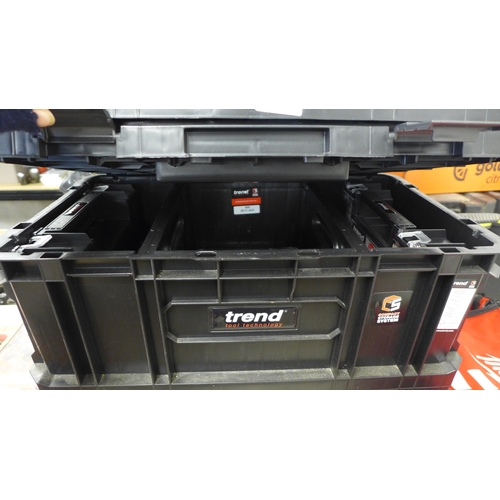 2016 - A Trend toolbox stacking trolley with a 3 tread organiser