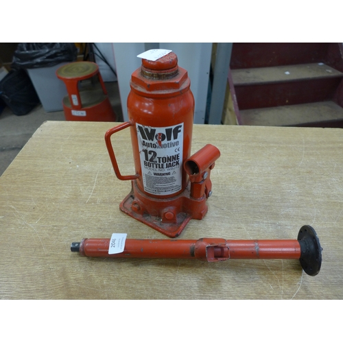 2046 - A Wolf automotive 12 tonne bottle jack (model no. WBJ12)