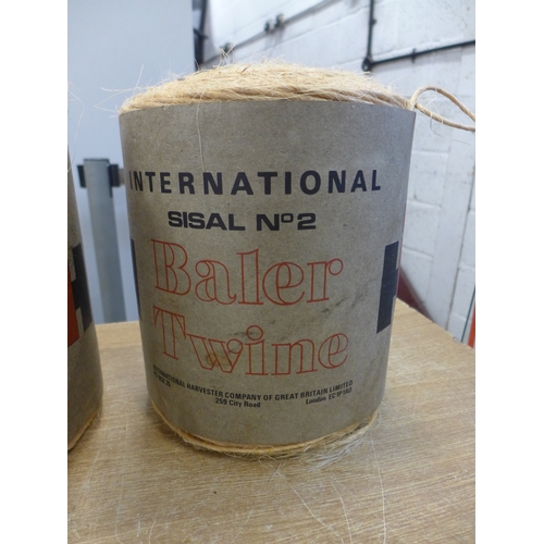 2047 - Two large rolls of International Sisal No. 2 baler twine