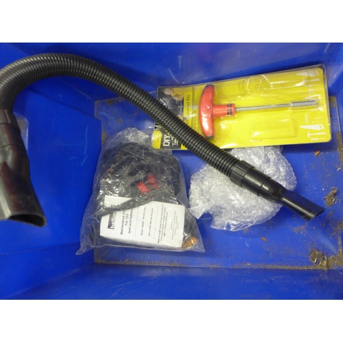 2066 - Two boxes of mixed tools and other items including a large quantity of sockets, adjustable spanners,... 