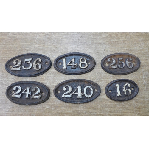 2081 - Six railway mile maker numbers