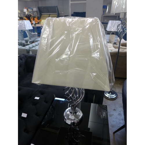 1306 - A chrome twist table lamp