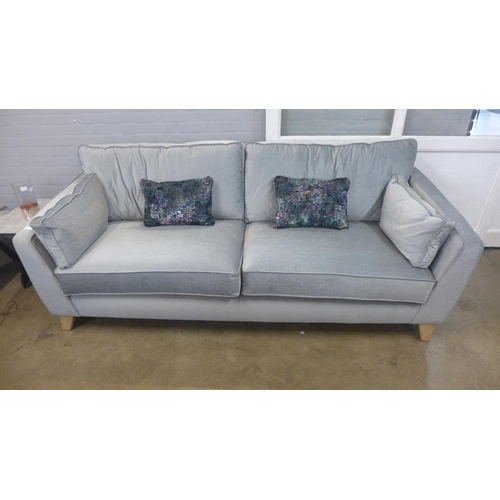 1382 - A Barker and Stonehouse pewter upholstered four seater sofa - RRP £1299