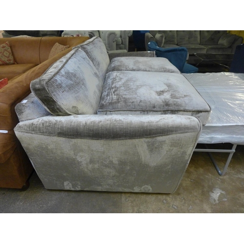 1465 - A mink velvet metal action sofa bed