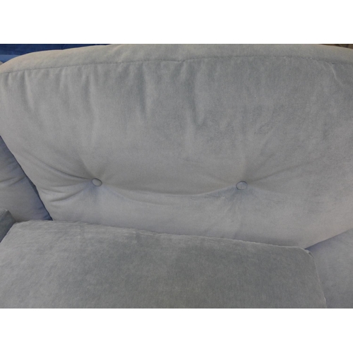 1499 - A light teal metal action sofa bed RRP £849 for standard two seater sofa