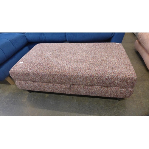 1506 - A multi flecked storage footstool