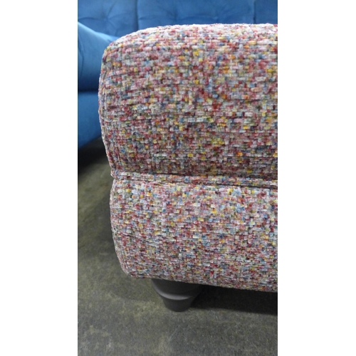 1506 - A multi flecked storage footstool