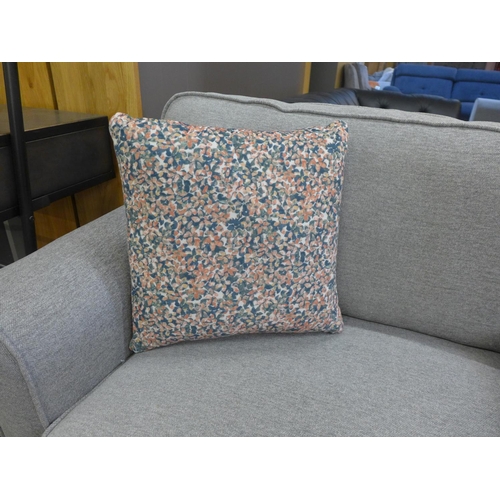 1507 - A grey upholstered mini loveseat