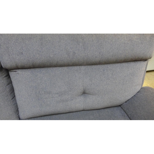 1515 - A midnight blue upholstered dual electric reclining sofa RRP £1799