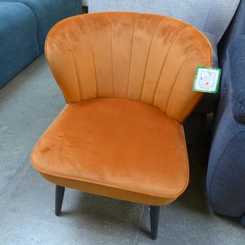 1516 - A Lydel burnt orange side chair